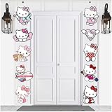 2Pcs Kitty Birthday Party supplies Door Hanging Banner,Kitty Birthday Party Supplies, Door Sign, Roo