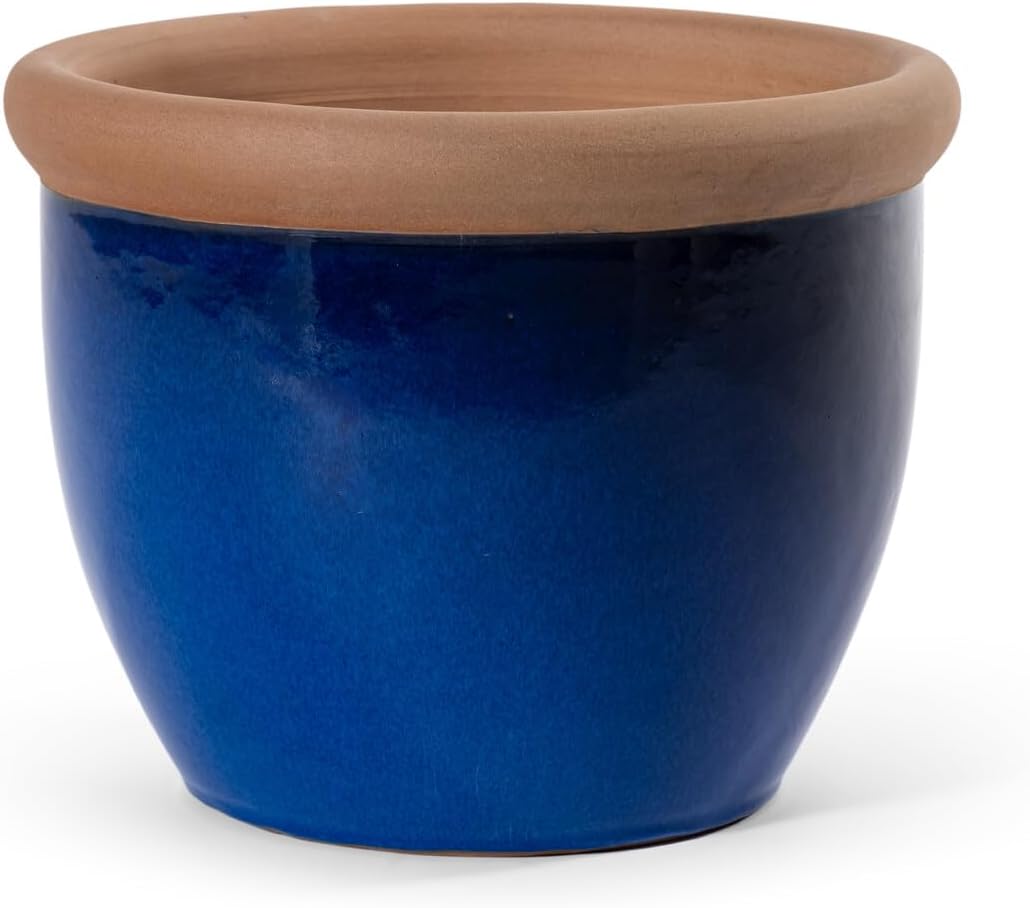 Hentschke Keramik Pflanztopf/Pflanzkübel frostsicher Ø 25 x 25 cm