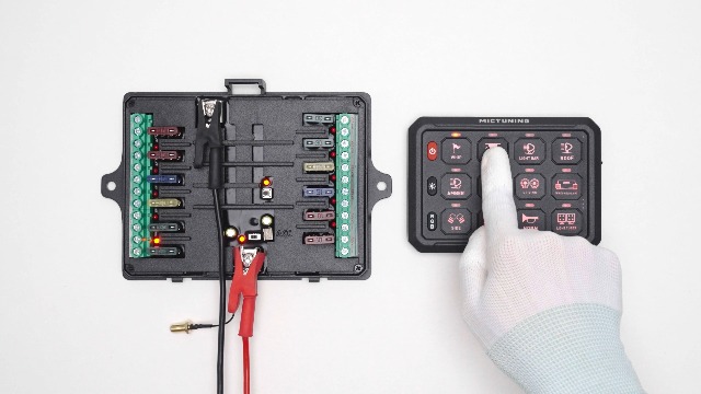 Image of MICTUNING P1S-AC RGB Wireless 12 Gang Switch Panel 433MHz 265FT Control