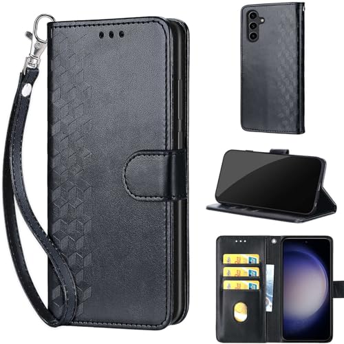 Étui Samsung Galaxy S24 Plus à rabat en cuir avec porte-cartes