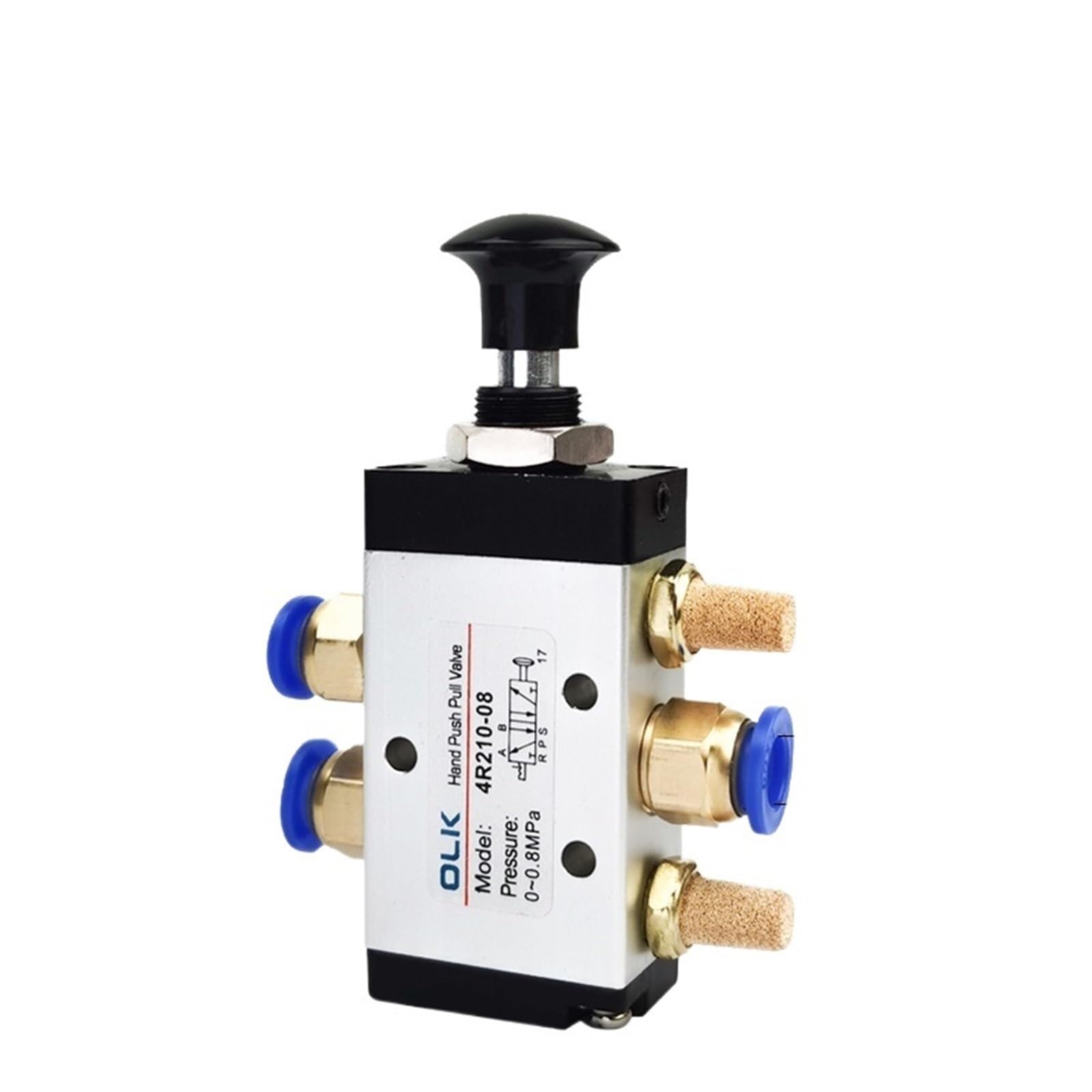 JNVFTCUX 4R210-08 Manual valve 2 Way 5 Position Push and pull Pneumatic switch of directional(With 8mm Fittings)