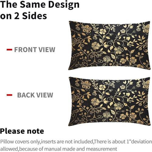 Housse coussin 50x80 lot de 2 noir imperméable extérieur X-251 - 5