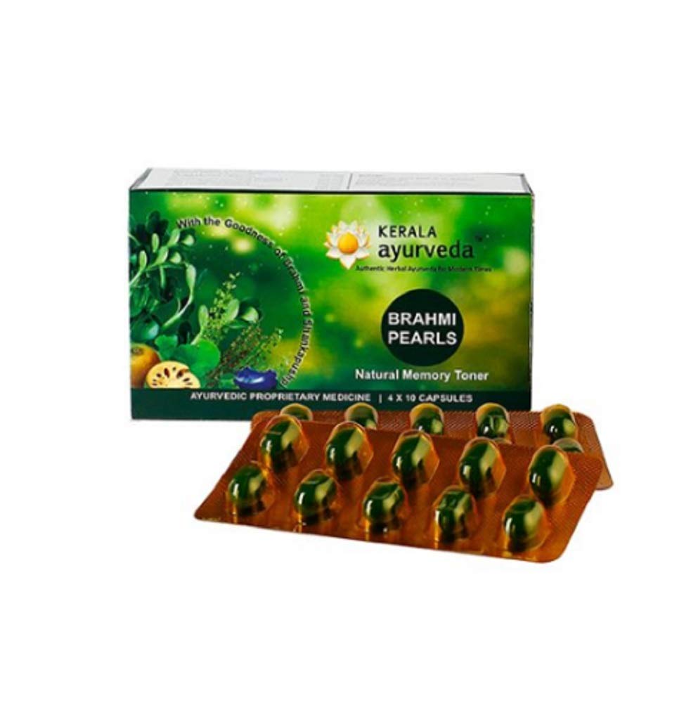 Brahmi Pearls - 40 Capsules - Kerala Ayurveda by Kerala Ayurveda