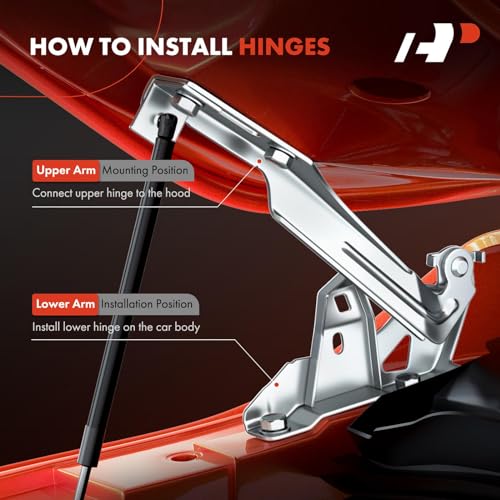 image for A-Premium Front Driver and Passenger Hood Hinges Compatible with Toyot