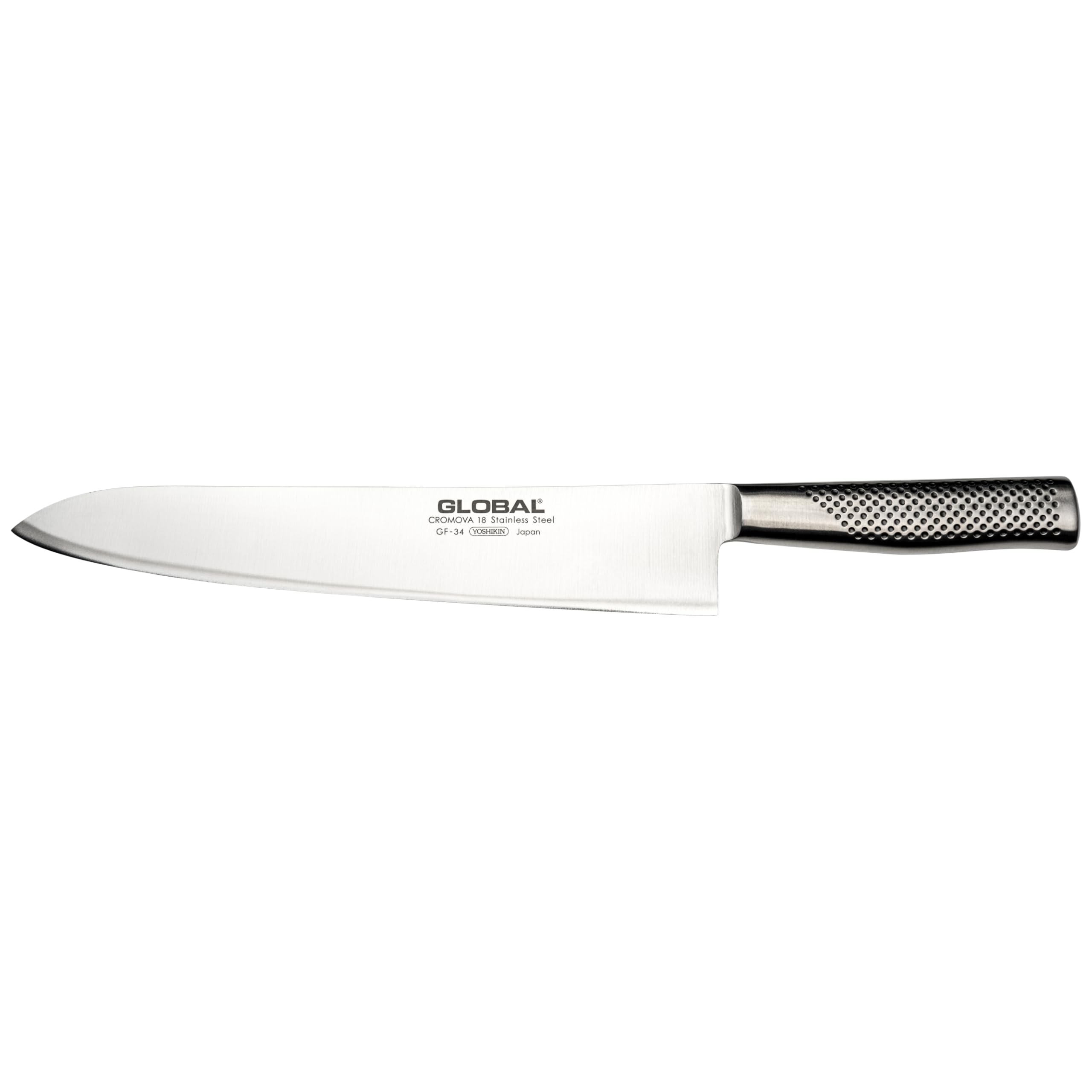 Global11 inch Forged Heavyweight Chef's Knife, Japanese Stainless Steel, Razor-Sharp Edge, Made in Japan, GF-34