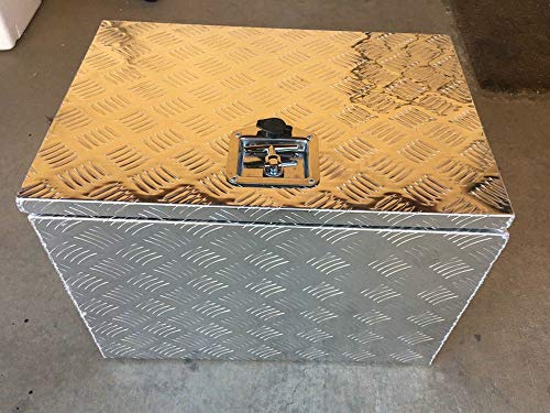 Aluminium Riffelblech Baustelle LKW Anhänger Werkzeugkiste Aufbewahrung Truhe Werkzeug Van Truck Truck Pick Up 61 cm x 43 cm x 46 cm