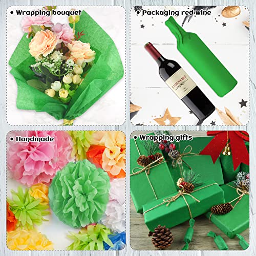 Papier de soie vert de Noël et Saint-Patrick pour vos fêtes