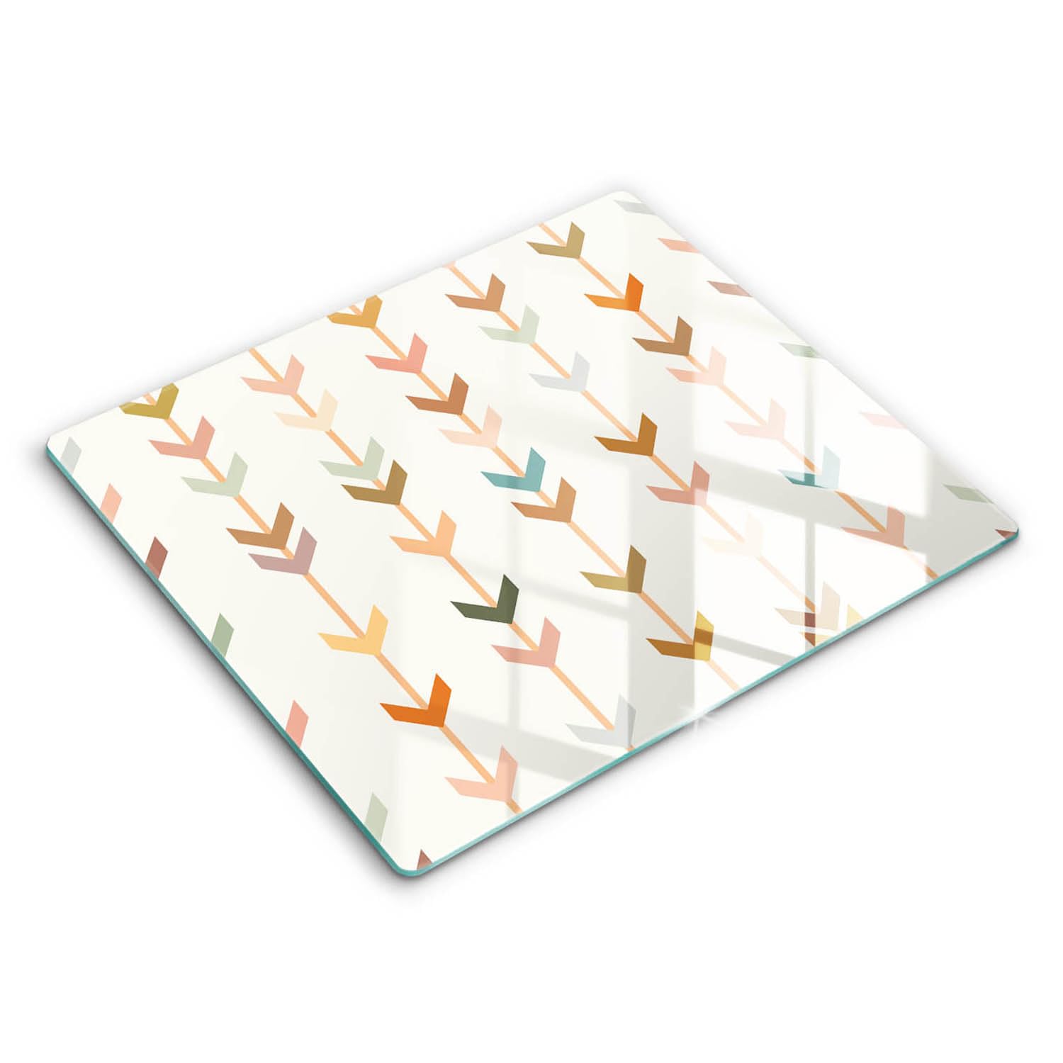 Planche induction vitrocéramique Wallfluent 60x52 cm anti-choc avec motifs géométriques