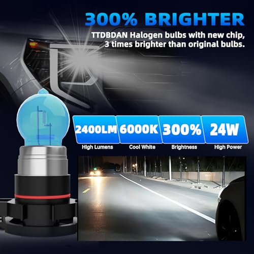 Image of Fog lights Fit For GMC Canyon 2015-2020 Halogen Headlight Bulbs,h16 /5202 Fog Lights Bright Lights Combo,Plug & Play,Pack of 2 (GMC Canyon 2015-2020 Halogen Fog Lights)