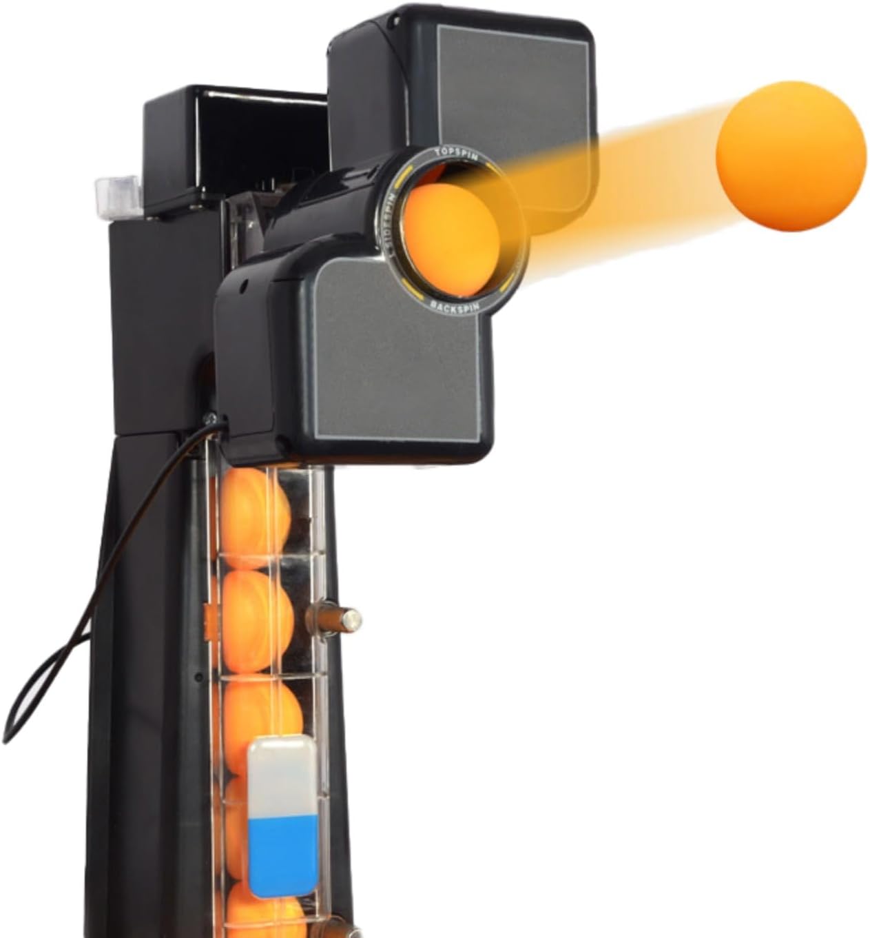 Table Tennis Robot Ping Pong Trainer Table Tennis Ball Machine with Ball Collection Net Can Recycle Balls