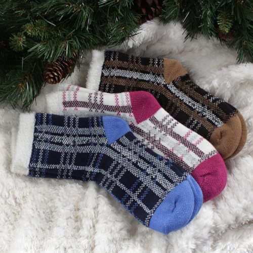 Image of BambooMN Women's Double Layer Thick Cabin Winter Socks - 3 Pairs