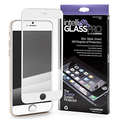 intelliARMOR iPhone 6/6S intelliGLASS Anti-Radiation-The Smarter Glass Screen Protector Guard Against Scratches & Drops, Ultra HD Clear, Max Touchscreen Accuracy – White