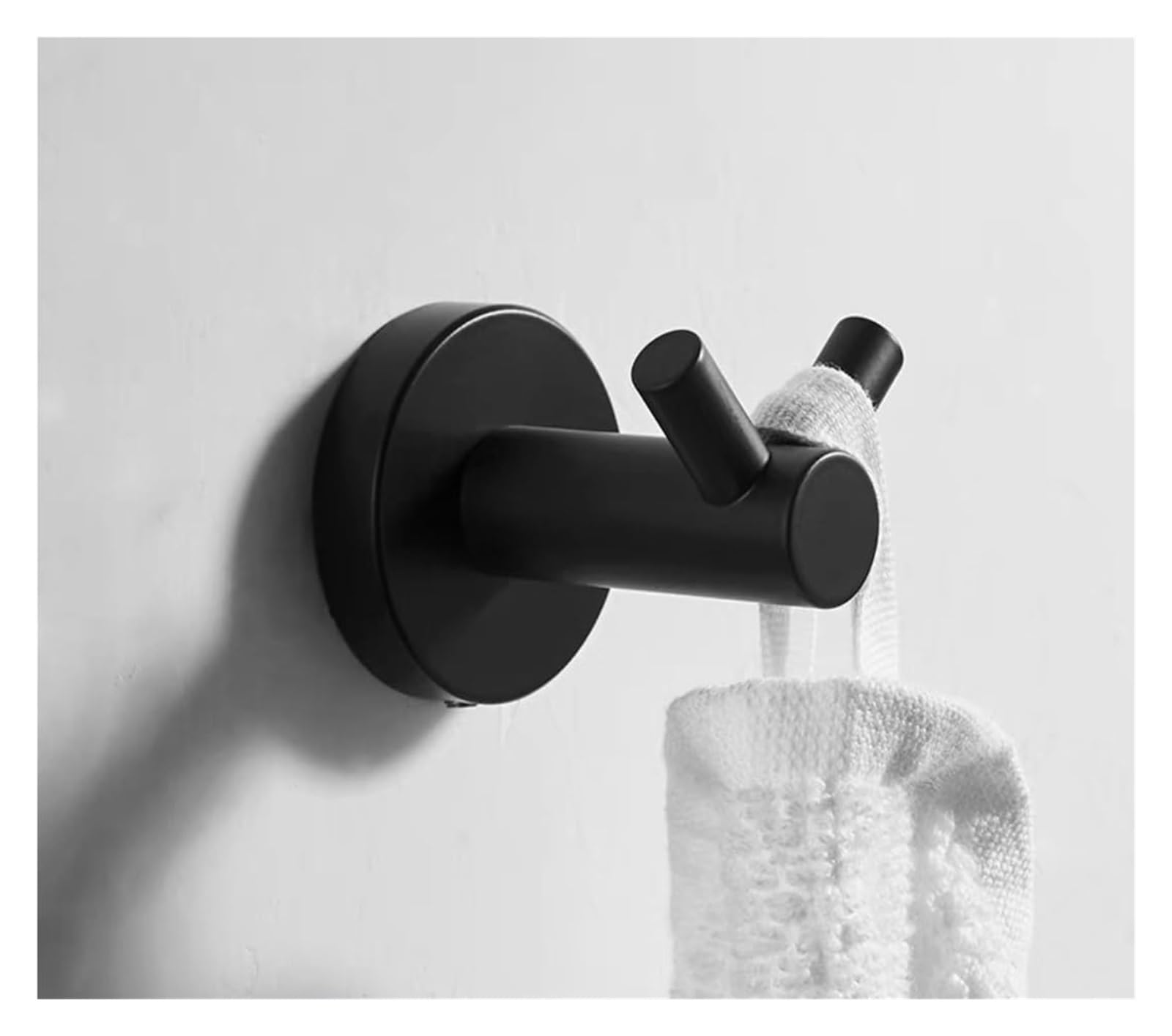 shower storage corner shelves Corner Shower Wall Caddy Clothes Hooks Double Towel Hooks Brushed Matte Black Stainless Steel