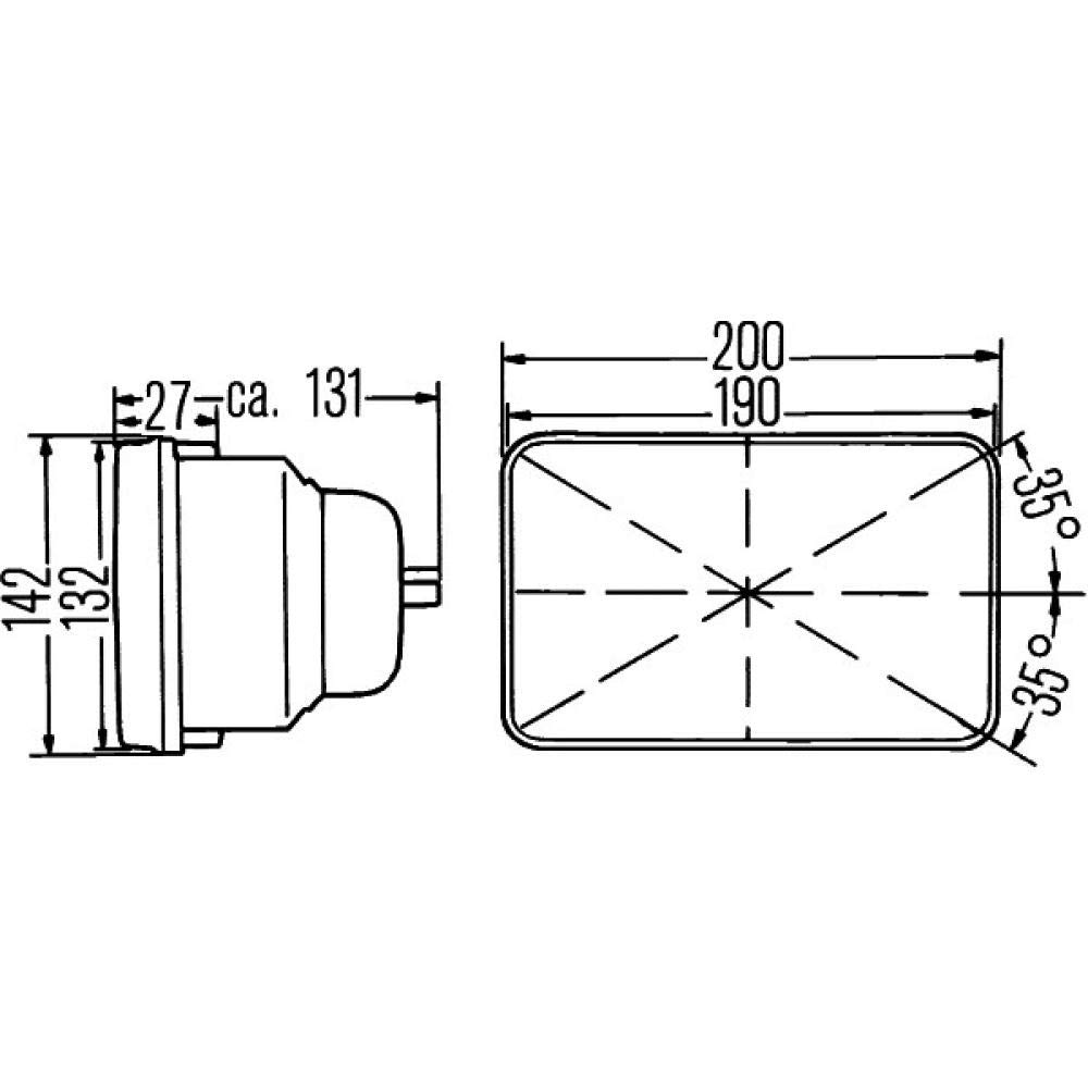 HELLA 1AE 003 427-021 Alogeno-Gruppo ottico, Faro principale, 12/24V, Numero di riferimento 17.5, Montaggio, interno, Sx/Dx