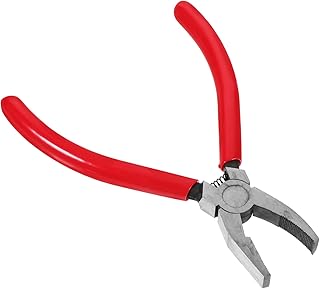 Gatuida 6 pliers Metal heavy Glass Work Breaking Tool rubber steel tool Crusher running pliers Glass Jaws glass pliers Running Pliers with Curved Jaws Lawn mower