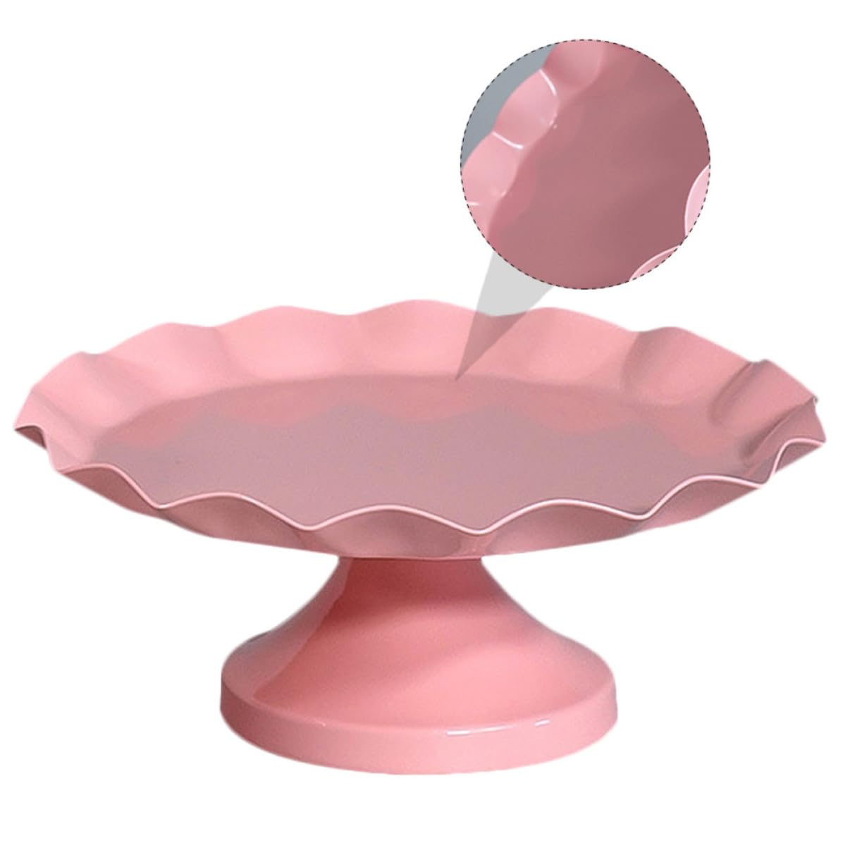 TOYANDONA 3 Pezzi Portatorta in Ferro Rosa per Dessert, Grande Capienza