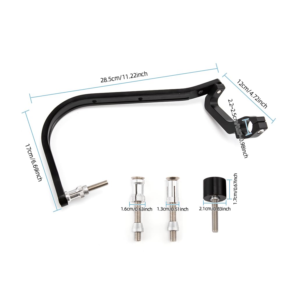 Protège-mains 22 mm pour moto, dirt bike, MX, ATV, tout-terrain, en aluminium, protection universelle pour guidon
