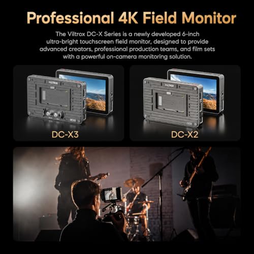 Image of VILTROX DC-X2 6-Inch 2000 Nits Field Monitor, 4K30 HDMI Touchscreen, 3D LUT