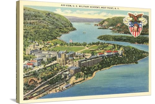 ART.COM Stretched Canvas Print Air View, U.S. Military Academy, West Point, New York, 36" x 24"