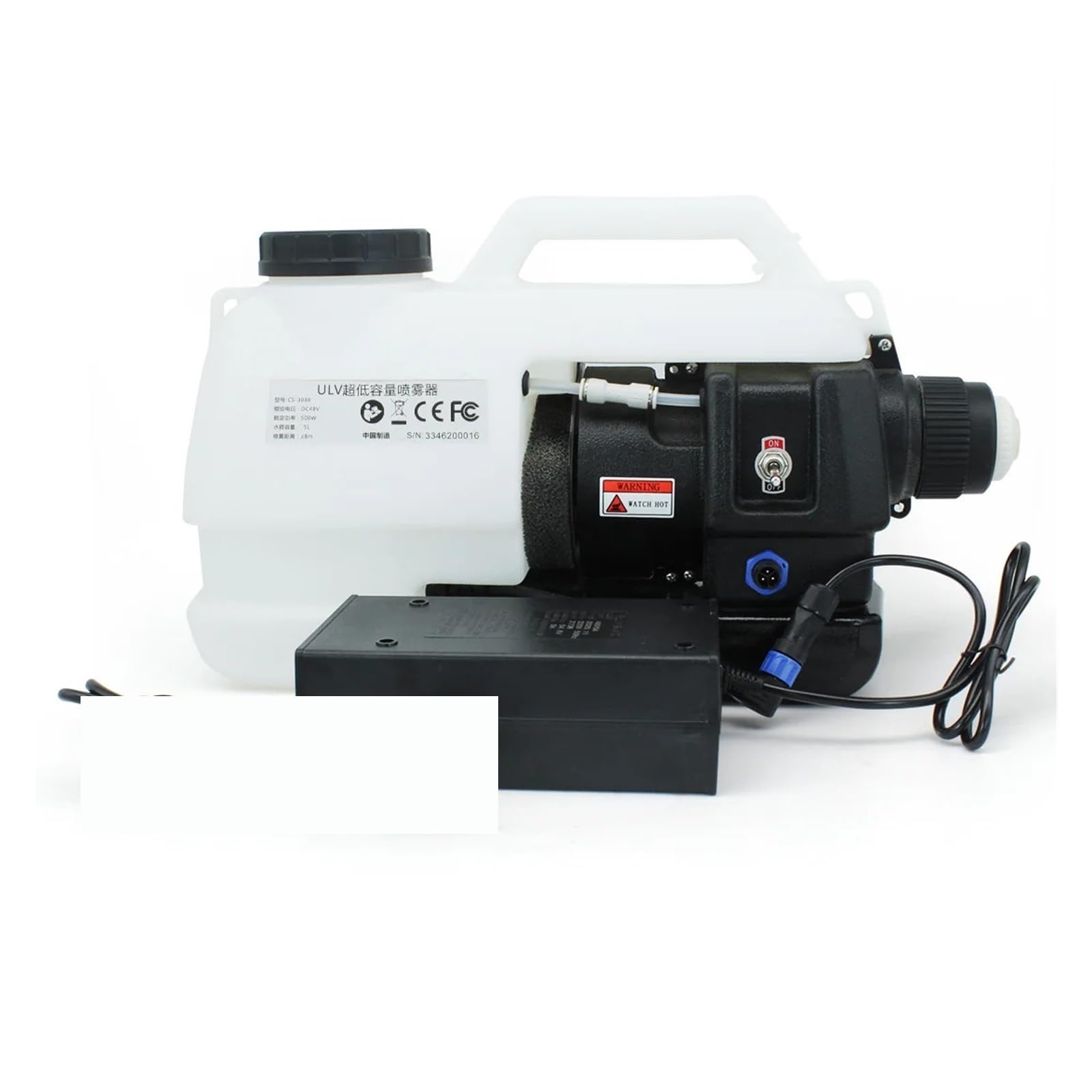 JVDDI 5L Portable Electrostatic Fogr Sprayer, Lithium Battery Recharable ULV Cold Mist Machine For School Of For School Office Home(3030)