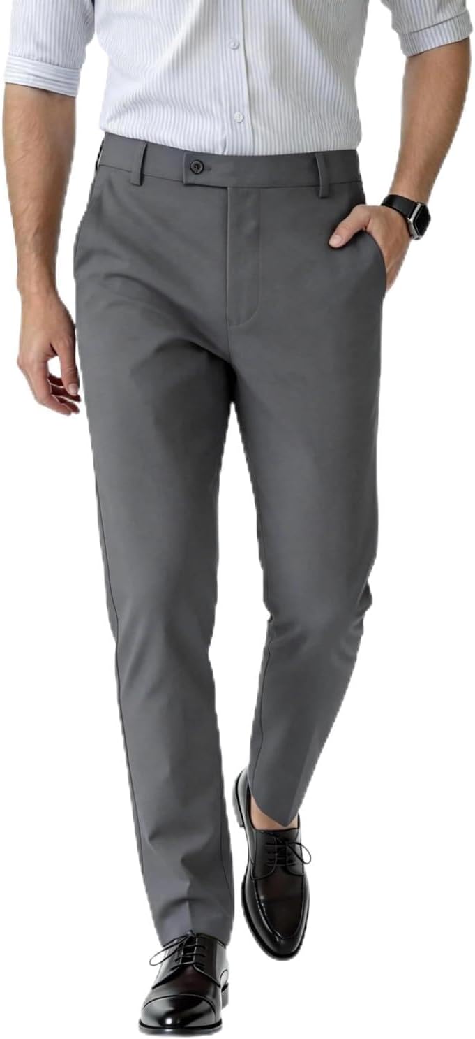 GINGTTO Mens Dress Pants Slim Fit Stretch Formal Pants for Men
