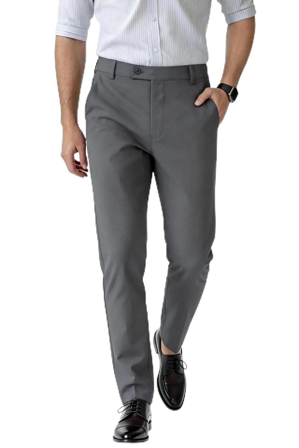 GINGTTO Mens Dress Pants Slim Fit Stretch Formal Pants for Men