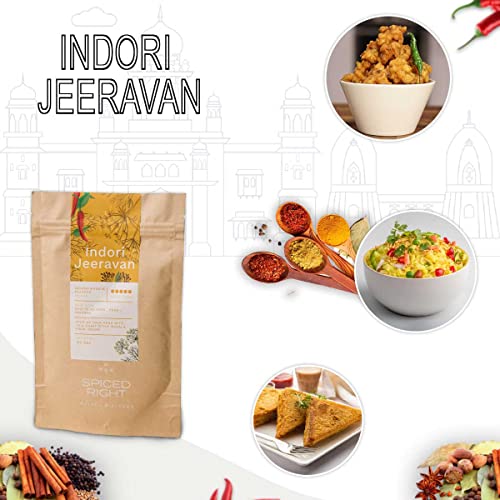 Image of Spiced Right Jeeravan Masala Indore 100gm - All Natural Indori Poha Masala, No Artificial Colouring or Flavouring, Authentic Jiravan Masala, Buknu Powder Kanpur