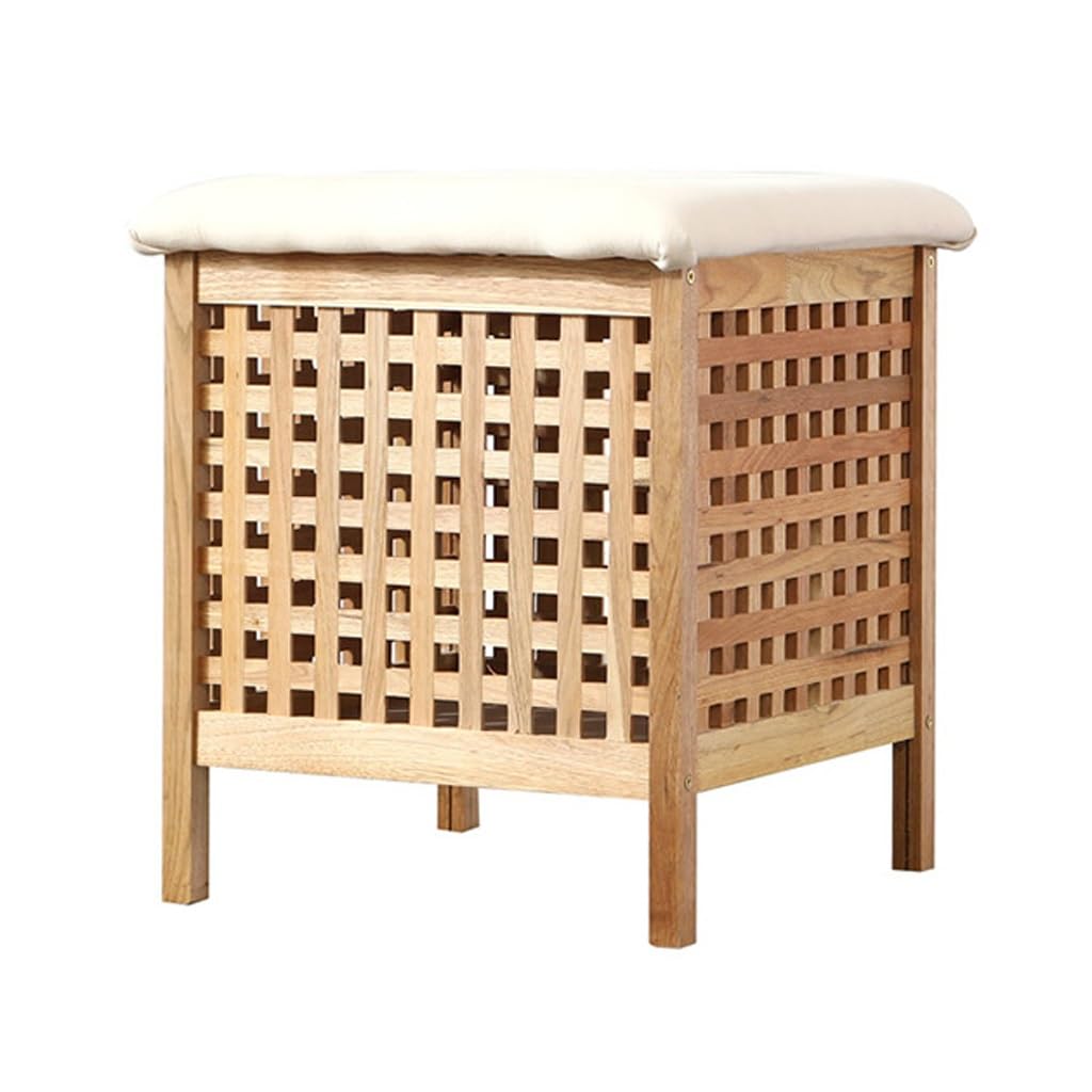Repose-pieds ottoman et boîte de rangement portable en tissu pour entrée