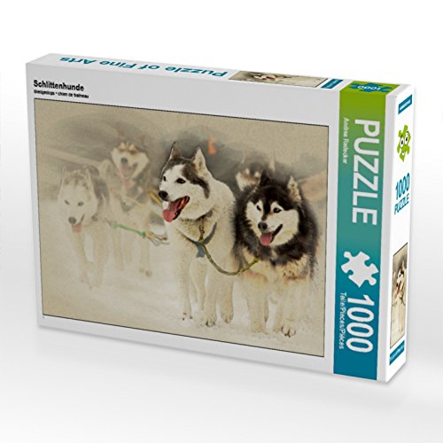 CALVENDO Puzzle 'Schlittenhunde' 1000 Teile – 64x48 Cm, Premium-Qualität Aus Europa