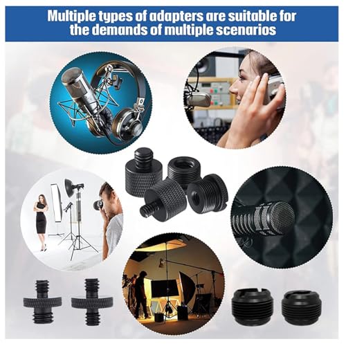 image for NeucomBBT 13 Pack Microphone Stand Adapter Screws with Extension Tube,