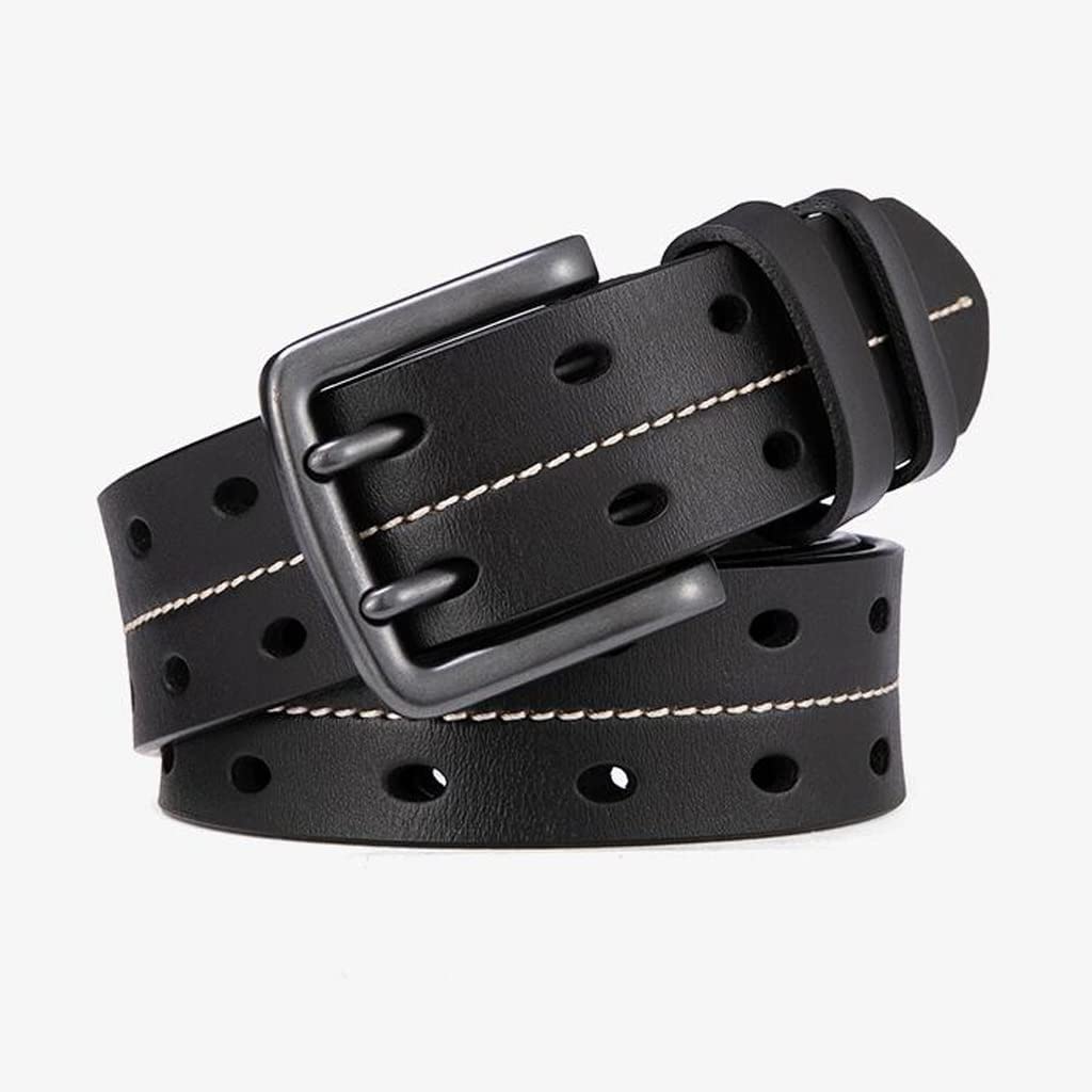 Cinturón de Cuero Genuino Longitud Ajustable Hebilla de Pin de Cuero Cinturón de Cuero Genuino de Vaca Varios tamaños Cinturón de Moda Informal para Hombres