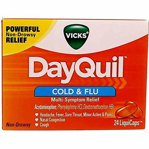 Vicks DayQuil Cold & Flu LiquiCaps - 24 Ct., Pack of 2