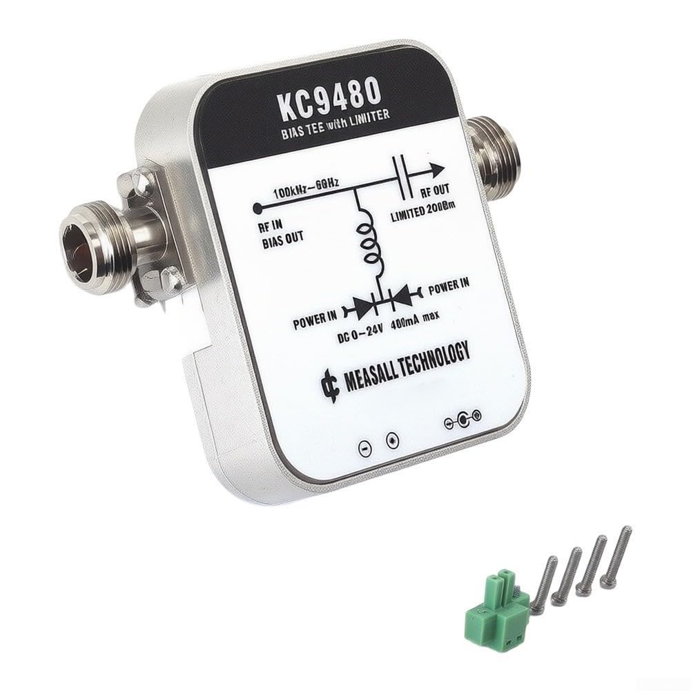DC Bias Tee, KC9480 Banda Ancha 12-24V Doble Entrada para Fuente de