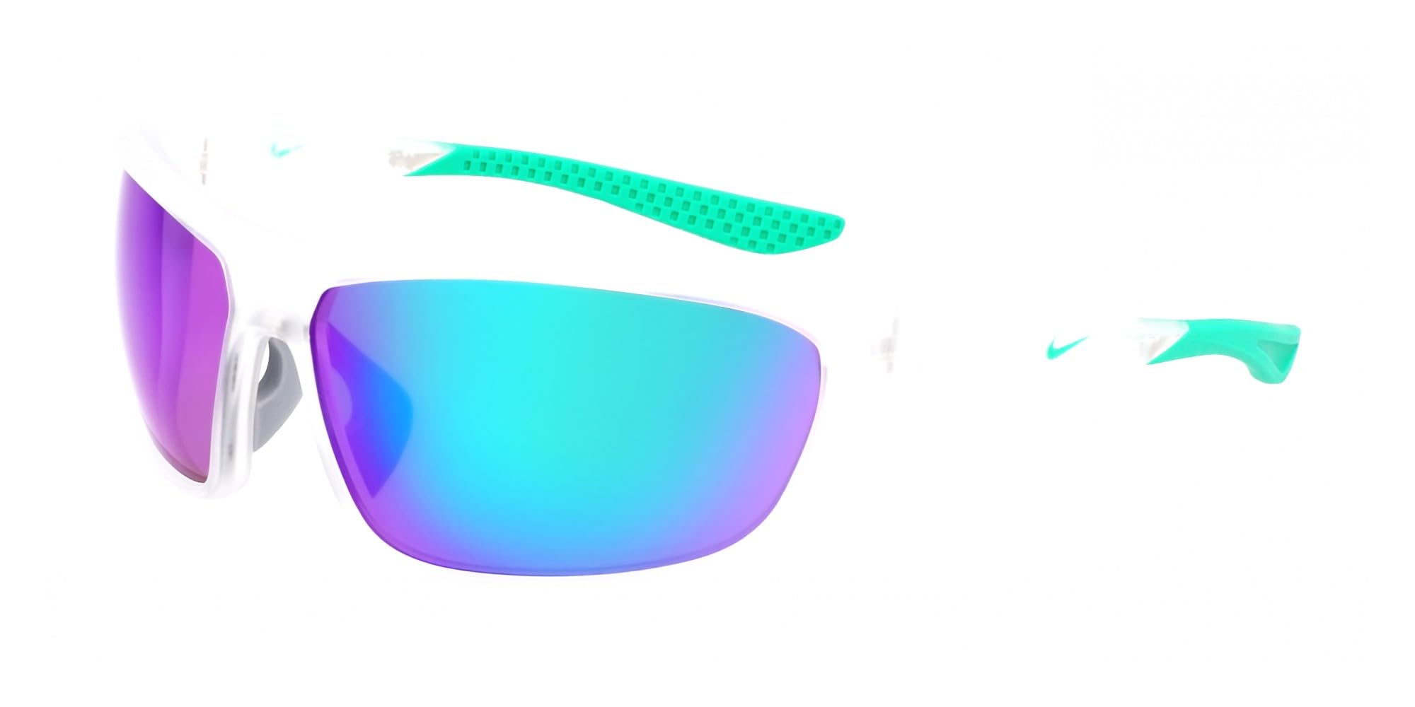 Nike Men's Green Windtrack Run Ev24003 902 Man Sunglasses Bio-Inject Transparent Squared Normal Mirror