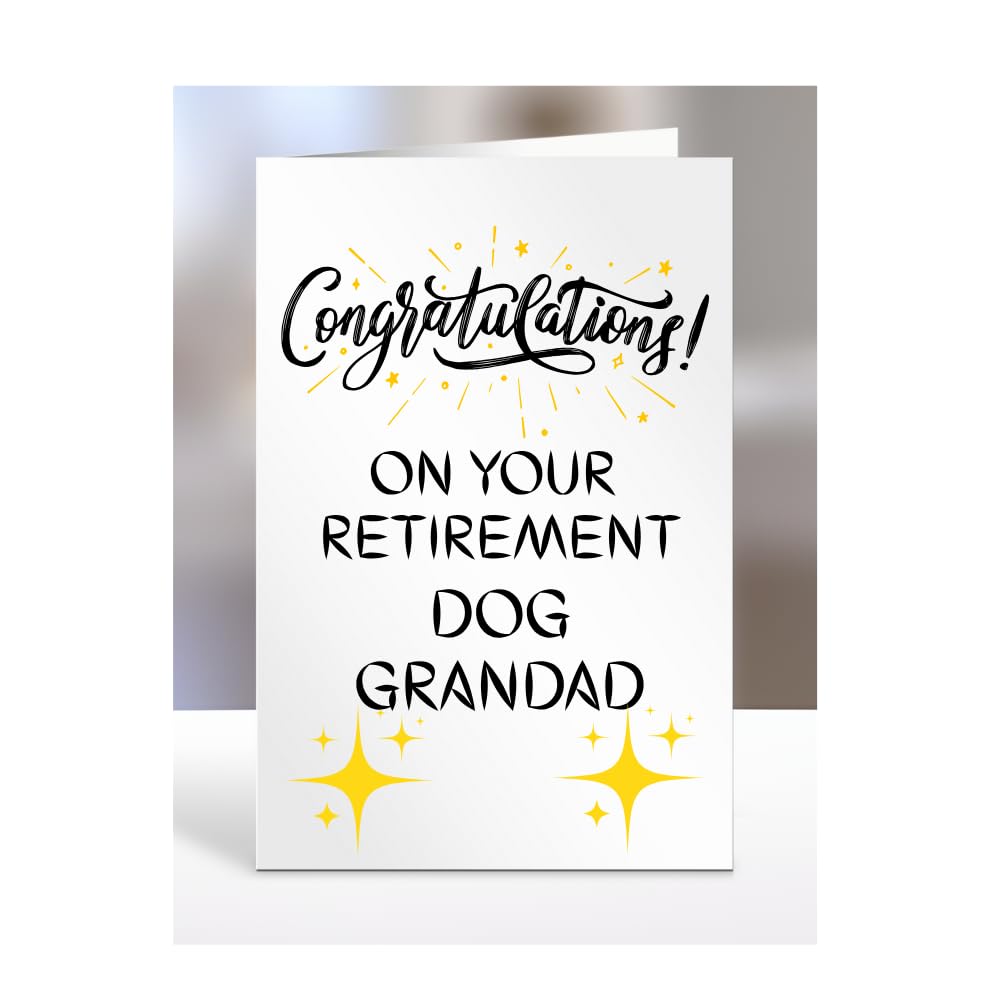 Congratulations on your retirement Dog Grandad Card, Gifts for Men, Women, Presents for Retired Man, Woman or Person, Greetings Card, Retire, A5-124_72 โ image 1