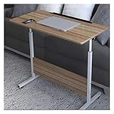  7LiuYueFei6 Table de Chevet Mobile pour Ordinateur Portable, Plateau de Bureau pour lit, canapé, Peu encombrant, idéal pour Le Salon ou la Chambre à Coucher (chêne Ancien 80 x 50 cm)