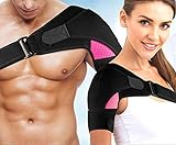 Refuerzo de la protección deportiva: vendaje de hombro bien procesado que ofrece tensiones, esguinces, músculos irritados, hombros descondados o hombros inestables de cualquier tipo de protección y es ideal para lesiones deportivas de bádminton, baloncesto, levantamiento de pesas, tenis y voleibol.