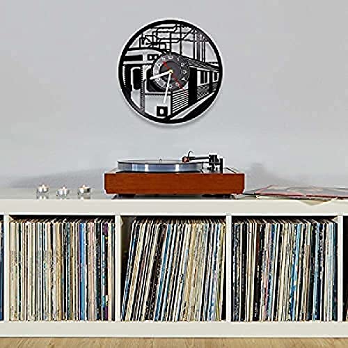 Horloge vinyle train retro de transport decoration interieure maison 30cm - 4