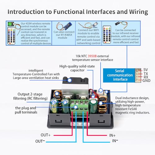 DC Adjustable Buck Boost Converter,Aideepen 150W Voltage Regulator 12V 24V DC 6-36V to 0-36V CC CV LCD Screen CNC Adjustment Used for Power Supply,LED Lighting,Solar Power Charging 6