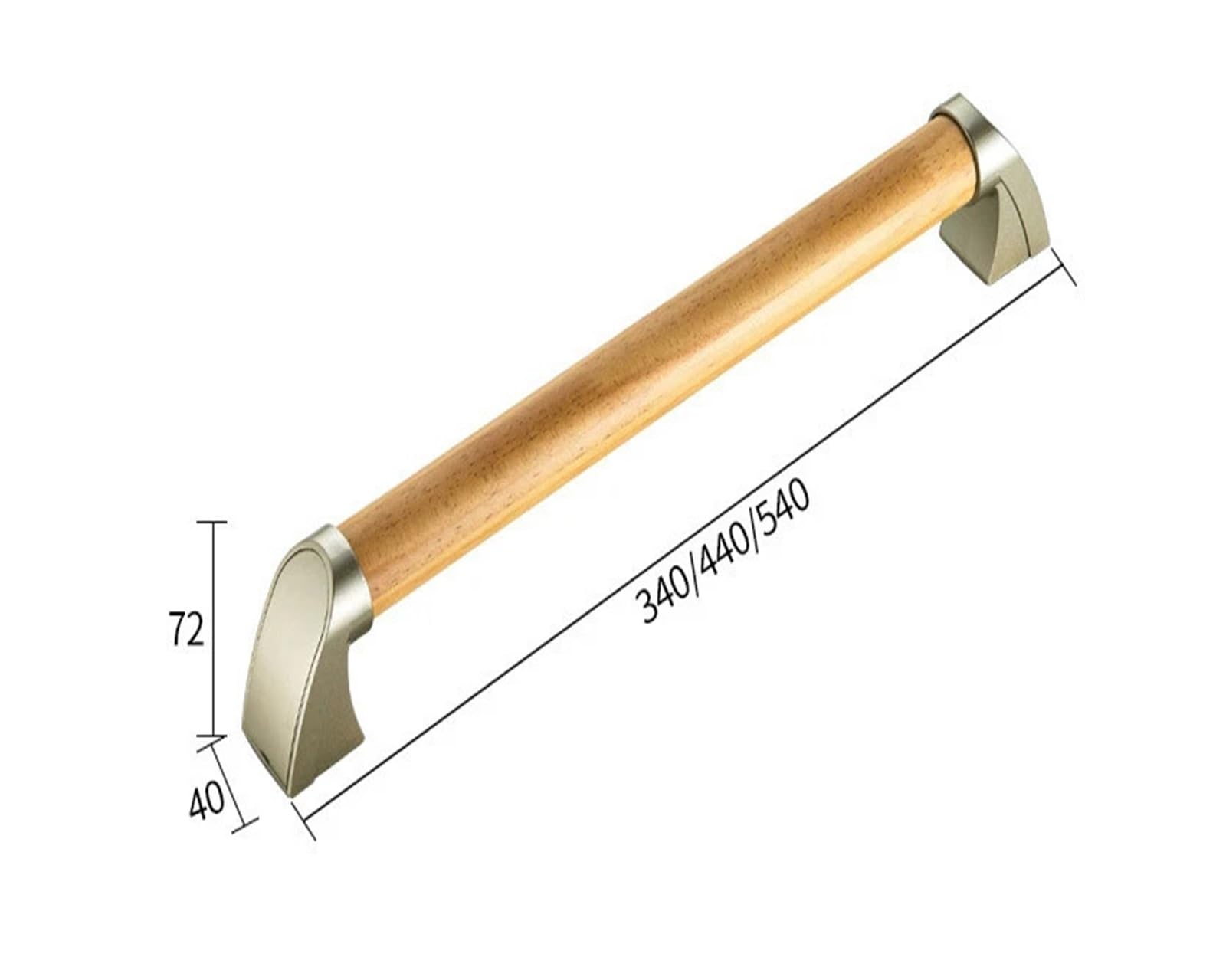 Asidero Baño Reposabrazos de seguridad for baño, accesibles, madera maciza, for personas mayores y discapacitadas, antideslizantes(44cm)