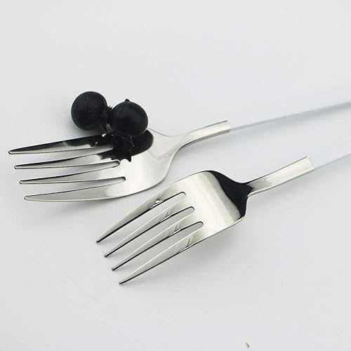 Miniatura 5 de JASHII Juego de cubiertos de acero inoxidable SUS304 de 20 piezas de lujo pulido para 4 personas, incluye cuchillo, tenedor, cuchara, apto para