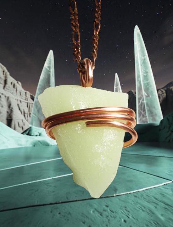 Kryptonite Glow in the Dark Glowing Rocks Pendant/Jewelry Strontium Aluminate/Cosplay/Absorb Radiation #80
