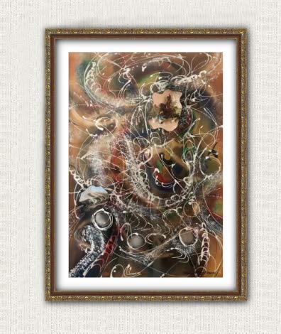 Amazon.co.jp: キリスト教抽象画家「EDEN Ⅲ （楽園）」天国の芸術家