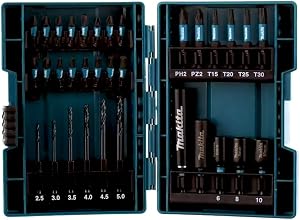 Makita B-66896 Set Avvitatura Foratura Impact Black 1/4″ Hex C-Form E-Form 33 Pezzi