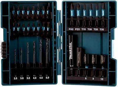 Makita B-66896 Set Avvitatura Foratura Impact Black 1/4″ Hex C-Form E-Form 33 Pezzi