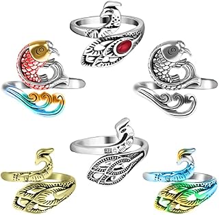 CCCYMM 6 Pcs Adjustable Knitting Crochet Loop Ring, Colored Braided Knitting Ring Yarn Guide Finger Holder Open Finger Ring for Faster Knitting