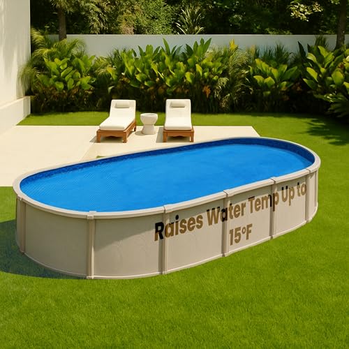 Cobertor Solar Para Piscina Oval 18 x 33 Pies Azul miniatura 1