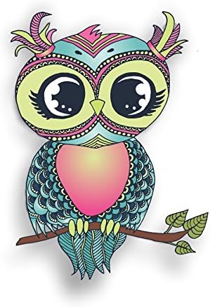 Vinyl Junkie Graphics Pastel Owl Sticker/Decal