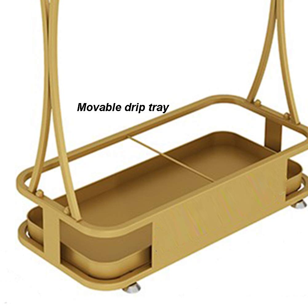 Portaombrelli AGYH Black Hotel – Grande Capacità 20 Ombrelli, In Metallo Con Vassoio Raccogligocce, 20x40x61 Cm
