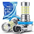 Marsauto H11 H8 Led Fog Light Bulbs or DRL, 10,000 Lumens 6000K White, 48 Chips Fog Lights, H11 Led Bulb 1:1 Mini Size H11/H8/H16 Led Fog Lights, 360° Illumination, (Clear Lens Side Marker)